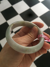 Load image into Gallery viewer, 58 mm Certified Type A 100% Natural green/purple Jadeite Jade bangle B45-3788