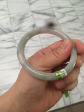Load image into Gallery viewer, 54mm certificated Type A 100% Natural green/purple/red round cut Jadeite Jade bangleAB16-7805