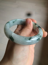 Load image into Gallery viewer, 56.7mm certified 100% natural type A icy watery green flying flowers jadeite jade bangle AS66-1633