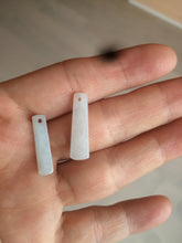 Load image into Gallery viewer, 100% Natural icy watery green Misty rain (烟雨江南) safe and sound dangling jadeite Jade earring C22