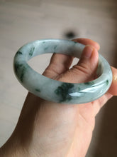 Load image into Gallery viewer, 56.7mm certified 100% natural type A icy watery green flying flowers jadeite jade bangle AS66-1633