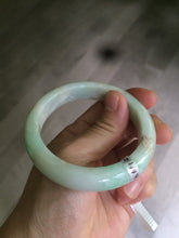 Load image into Gallery viewer, 54.6mm certified 100% natural Type A sunny green/white/brown jadeite jade bangle AH61-3333
