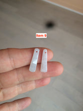 Load image into Gallery viewer, 100% Natural icy watery green Misty rain (烟雨江南) safe and sound dangling jadeite Jade earring C22