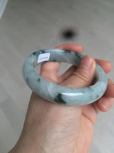 Load image into Gallery viewer, 56.7mm certified 100% natural type A icy watery green flying flowers jadeite jade bangle AS66-1633
