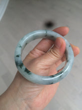 Load image into Gallery viewer, 56.7mm certified 100% natural type A icy watery green flying flowers jadeite jade bangle AS66-1633