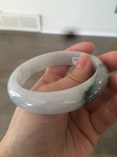 Load image into Gallery viewer, Certificated 58mm type A 100% Natural icy green/white jadeite jade bangle KS-37-3150