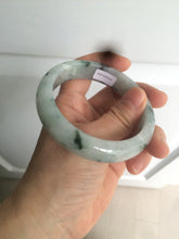 Load image into Gallery viewer, 56.7mm certified 100% natural type A icy watery green flying flowers jadeite jade bangle AS66-1633