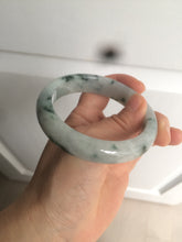 Load image into Gallery viewer, 56.7mm certified 100% natural type A icy watery green flying flowers jadeite jade bangle AS66-1633