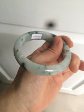 Load image into Gallery viewer, 56.7mm certified 100% natural type A icy watery green flying flowers jadeite jade bangle AS66-1633