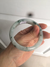 Load image into Gallery viewer, 56.7mm certified 100% natural type A icy watery green flying flowers jadeite jade bangle AS66-1633