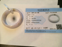 Load image into Gallery viewer, 53.5mm certificated Type A 100% Natural light purple/white/yellow Jadeite Jade bangle AH63-4028