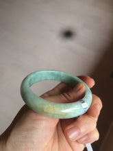 Load image into Gallery viewer, 55.8mm Certified type A 100% Natural green yellow Jadeite bangle Y121-2487