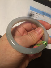 Load image into Gallery viewer, 50.5mm Certified Type A 100% Natural icy green brown oval Jadeite Jade bangle E55-3561