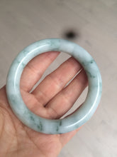 Load image into Gallery viewer, 56.5mm Certified 100% natural Type A light green/yellow with green flying flowers round cut jadeite jade bangle AS65-1634