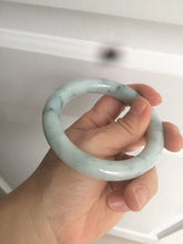 Load image into Gallery viewer, 56.5mm Certified 100% natural Type A light green/yellow with green flying flowers round cut jadeite jade bangle AS65-1634