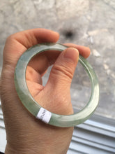 Load image into Gallery viewer, 55.5mm certified Type A 100% Natural icy green super thin Jadeite bangle R56-8420