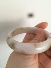 Load image into Gallery viewer, 53.5mm 100% natural Type A green/brown/purple jadeite jade bangle B33