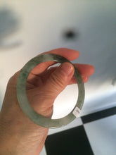 Load image into Gallery viewer, 55.5mm certified Type A 100% Natural icy green super thin Jadeite bangle R56-8420