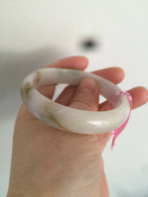 Load image into Gallery viewer, 53.5mm 100% natural Type A green/brown/purple jadeite jade bangle B33