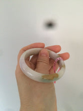 Load image into Gallery viewer, 53.5mm 100% natural Type A green/brown/purple jadeite jade bangle B33