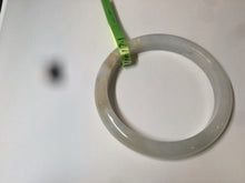 Load image into Gallery viewer, 57mm certificated type A 100% Natural light green yellow Jadeite Jade bangle AD84-5745