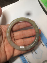 Load image into Gallery viewer, 53mm certified Type A 100% Natural green/brown round cut Jadeite Jade bangle AD85-1438