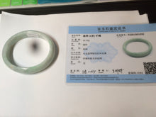 Load image into Gallery viewer, 53.5mm Certified type A 100% Natural light green oval jadeite jade bangle AD87-1032
