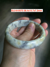Load image into Gallery viewer, Sale! Certified type A 100% 54-61mm Natural green/white/eggplant purple/black spring garden Jadeite bangle group GL5 1-20