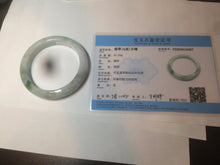 Load image into Gallery viewer, 56.7mm certified 100% natural type A light green jadeite jade bangle C59-0457