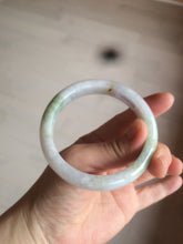 Load image into Gallery viewer, 56.5mm certified 100% natural type A green/white/light purple jadeite jade bangle AT50-7934