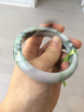Load image into Gallery viewer, 56.8mm certificated Type A 100% Natural white/green/purple Jadeite Jade bangle E47-6211
