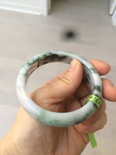 Load image into Gallery viewer, 56.8mm certificated Type A 100% Natural white/green/purple Jadeite Jade bangle E47-6211