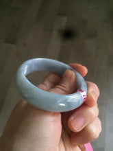 Load image into Gallery viewer, 51.5mm certificated Type A 100% Natural light green/blue/gray Jadeite Jade bangle AD17-5464