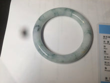 Load image into Gallery viewer, 56.5mm Certified 100% natural Type A light green/yellow with green flying flowers round cut jadeite jade bangle AS65-1634