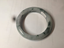 Load image into Gallery viewer, 56.7mm certified 100% natural type A icy watery green flying flowers jadeite jade bangle AS66-1633
