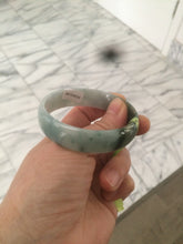 Load image into Gallery viewer, 52.4mm certified Type A 100% Natural light green/white thin Jadeite Jade bangle Y101-7332