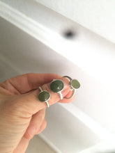 Load image into Gallery viewer, 100% Natural dark green nephrite (碧玉) Jade ring HT66 (adjustable size)