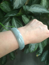 Load image into Gallery viewer, 52.4mm certified Type A 100% Natural light green/white thin Jadeite Jade bangle Y101-7332