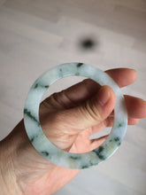 Load image into Gallery viewer, 53.6mm Certified type A 100% Natural green flying flowers Jadeite Jade bangle AB65