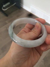 Load image into Gallery viewer, Certificated 58mm type A 100% Natural icy green/white jadeite jade bangle KS-37-3150