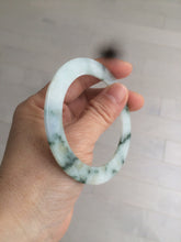 Load image into Gallery viewer, 53.6mm Certified type A 100% Natural green flying flowers Jadeite Jade bangle AB65