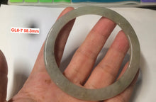 Load image into Gallery viewer, 58-60mm Type A 100% Natural icy light green/white/purple flat thin style Jadeite bangle group GL6