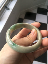 Load image into Gallery viewer, 54.7mm Certified Type A 100% Natural green/yellow Jadeite Jade bangle KS24-7532