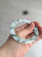 Load image into Gallery viewer, 53.6mm Certified type A 100% Natural green flying flowers Jadeite Jade bangle AB65