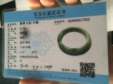 Load image into Gallery viewer, 54.7mm Certified Type A 100% Natural green/yellow Jadeite Jade bangle KS24-7532