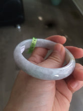 Load image into Gallery viewer, 54.3mm certifed 100% natural certified watery light green/white jadeite jade bangle Q88-7697