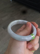 Load image into Gallery viewer, 54.3mm certifed 100% natural certified watery light green/white jadeite jade bangle Q88-7697