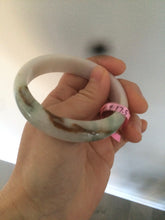 Load image into Gallery viewer, reserved! please don't buy. Thanks. 55.3mm 100% natural Type A green/brown/purple jadeite jade bangle B54
