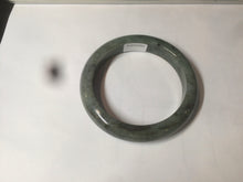Load image into Gallery viewer, 54.9mm certified Type A 100% Natural dark green/black jadeite jade bangle N102-9772
