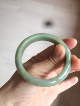 Load image into Gallery viewer, 52mm Certified 100% natural Type A dark green jadeite jade bangle AB63-0060